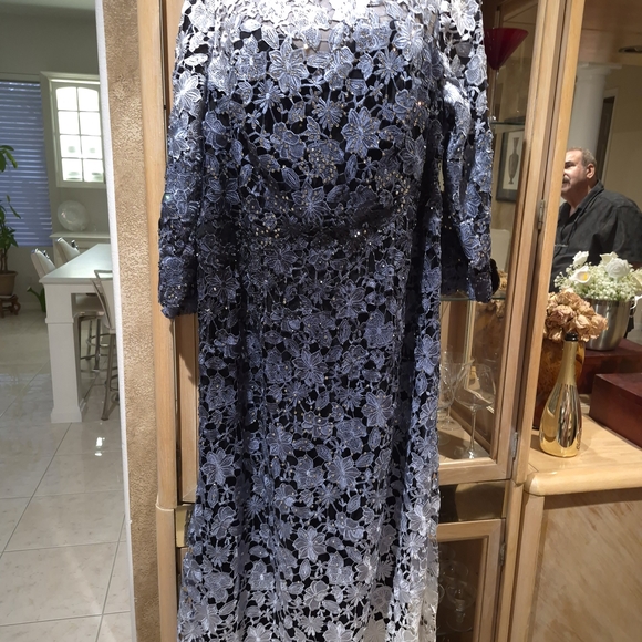 Elegant Lace Overlay Dress Plus Size Custom Wedding Mother Of Bride - Picture 5 of 11